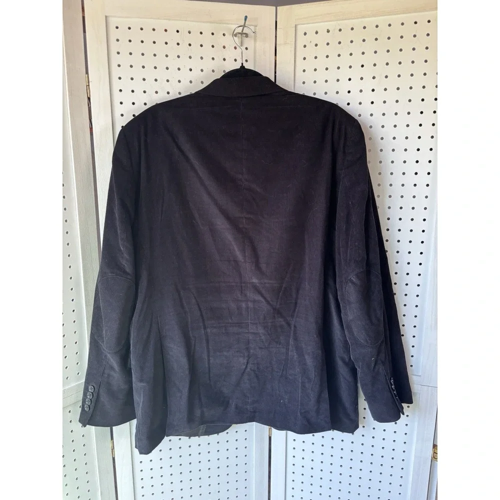 Stafford Corduroy Blazer Jacket Sport‎ Coat Mens 46R Cotton Black Classic Fit
